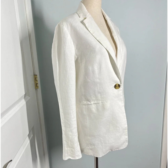 Pure Collection 100% linen white essential jacket size 2 - Picture 8 of 12